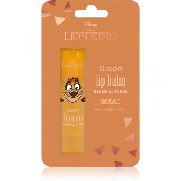 Mad Beauty Lion King Timon hydratačný balzam na pery 4 g