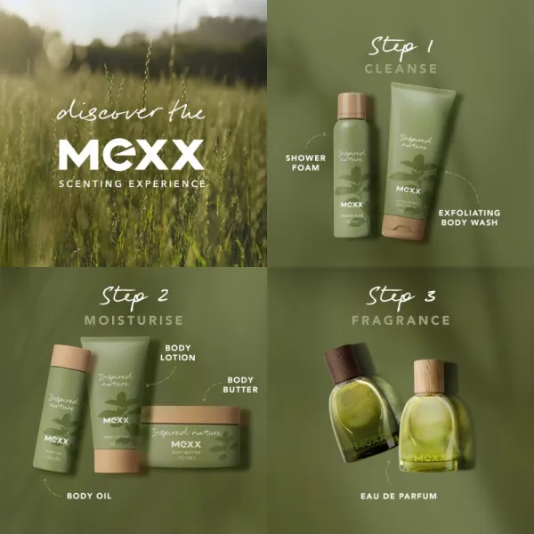 Mexx Inspired Nature sprchová pena s parfumáciou 150 ml