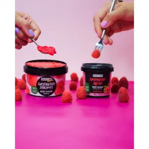 Beauty Jar Yummy Raspberry Dreams spevňujúci telový peeling 360 g