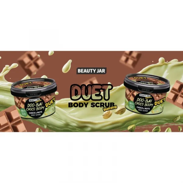 Beauty Jar Yummy Doo-Bai Choco Boom jemný telový peeling 360 g