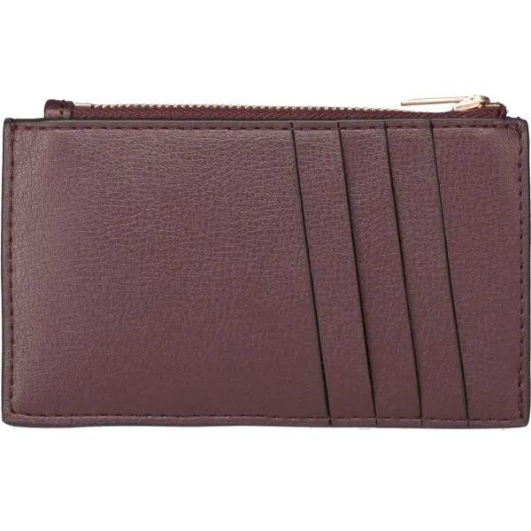 Calvin Klein FOIL LOGO TOP ZIP CARDCASE Dámska peňaženka, vínová, veľkosť