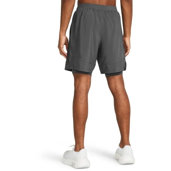 Under Armour LAUNCH 7'' Pánske kraťasy, sivá, veľkosť