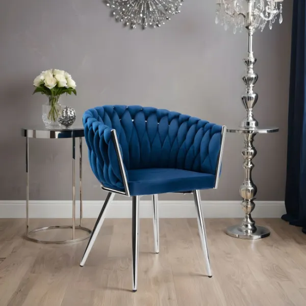 Jedálenská stolička COFTON VELVET granátová
