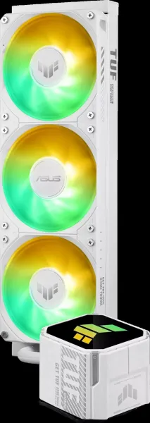 ASUS vodní chladič CPU AIO TUF GAMING LC III 360 ARGB White, 3x120mm, LGA1851, AM5