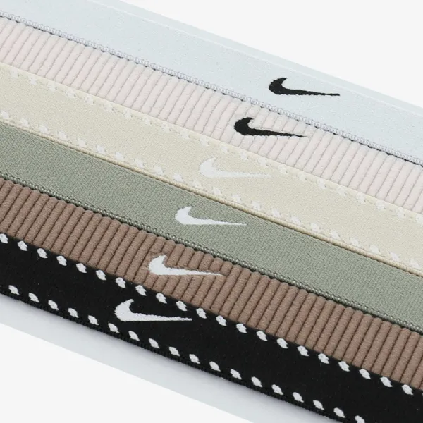 Čelenka NIKE FLEX CLASSIC HEADBANDS 6PK WHITE LIGHT ARMY BLACK