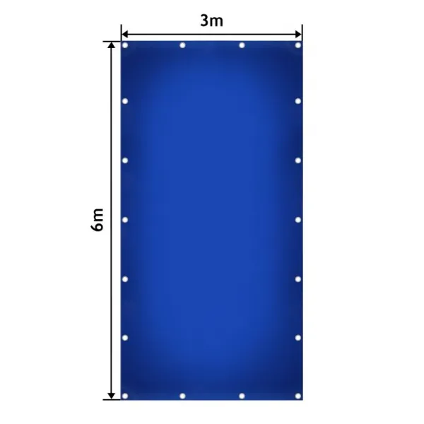 JAGO Plachta 650 g/m², hliníková oka, modrá, 3 x 6 m
