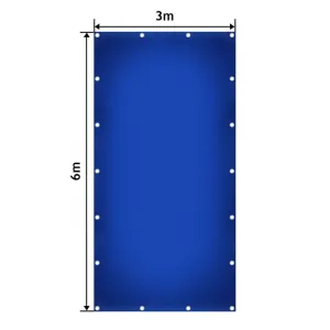 JAGO Plachta 650 g/m², hliníková oka, modrá, 3 x 6 m