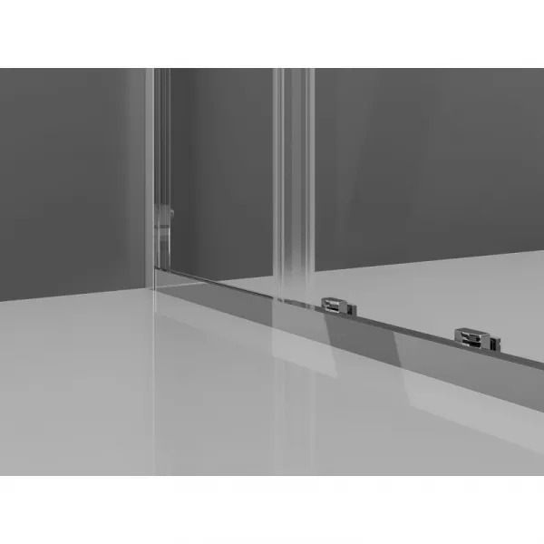MEXEN/S - Exo sprchovací kút, posuvné dvere 155 x 80, transparent, chróm 8151-155-080-01-00