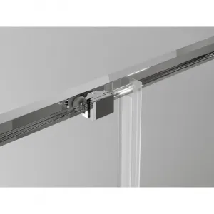 MEXEN/S - Exo sprchovací kút, posuvné dvere 155 x 80, transparent, chróm 8151-155-080-01-00
