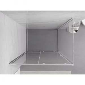 MEXEN/S - Exo sprchovací kút, posuvné dvere 155 x 100, transparent, chróm 8151-155-100-01-00