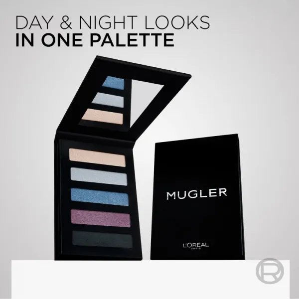 L’Oréal Paris x Mugler paletka očných tieňov odtieň Midnight 8 g