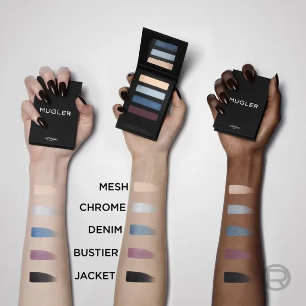 L’Oréal Paris x Mugler paletka očných tieňov odtieň Midnight 8 g