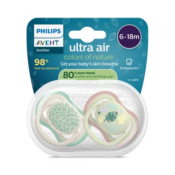 Philips AVENT Cumlík Ultra air obrázok neutral 6-18m  2ks