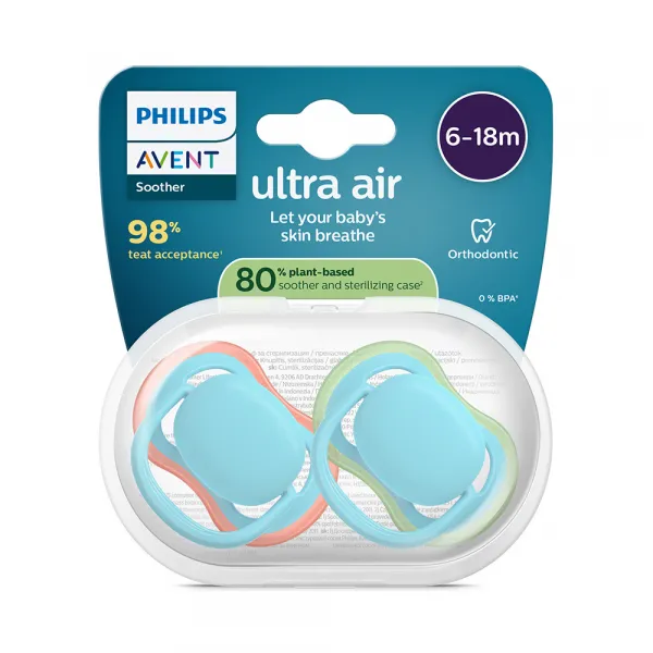 Philips AVENT Cumlík Ultra air 6-18m chlapec 2ks