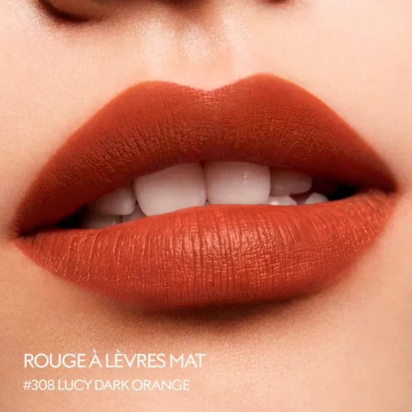 Gucci Gucci Beauty Rouge à Lèvres Matte Lipstick matný rúž odtieň 308 Lucy Dark Orange 3.5 g