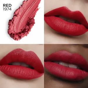L’Oréal Paris x Mugler polomatný rúž s hydratačným účinkom odtieň Red 1974 1.8 g