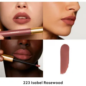 Gucci Gucci Beauty Rouge à Lèvres Matte Lipstick matný tekutý rúž odtieň 223 Isabel Rosewood 6.5 ml