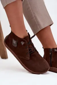 Semišové dámske mokasiny Barefoot s ozdobným detailom Zazoo