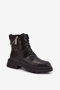 BIG STAR SHOES Kožené pracovné čižmy dámske zateplené Big Star