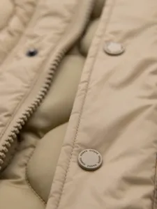 Pánska bunda s kapucňou OMBRE Jacket OM-JALP-0215 V-1 beige