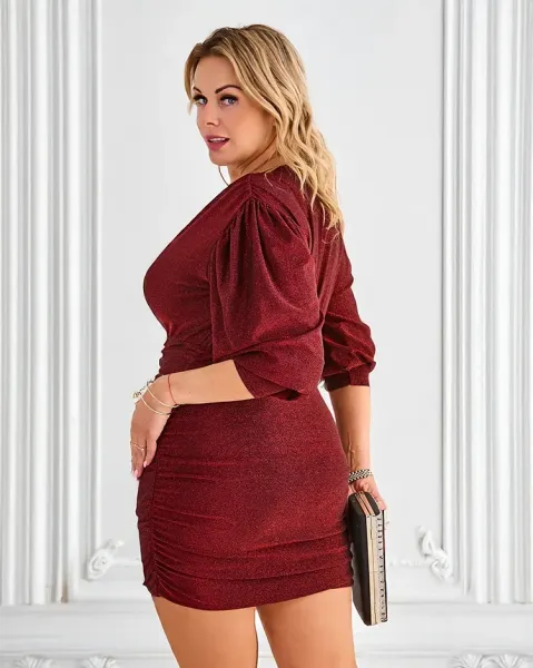 Resti Women's mini dress with ruching PLUS SIZE