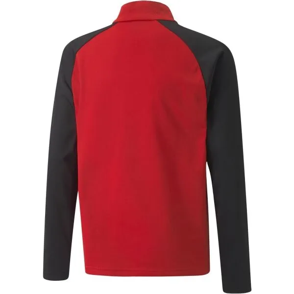Puma TEAMLIGA 1/4 ZIP TOP JR Detská futbalová mikina, červená, veľkosť