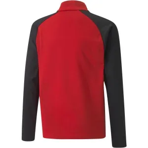 Puma TEAMLIGA 1/4 ZIP TOP JR Detská futbalová mikina, červená, veľkosť