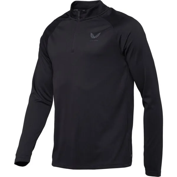 CASTORE 1/4 ZIP LS TOP Pánska športová mikina, čierna, veľkosť