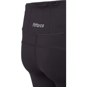 Fitforce XLIGI Dámske bežecké legíny, čierna, veľkosť