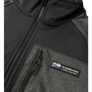 ALPINE PRO MUSAD Pánska outdoorová mikina, čierna, veľkosť