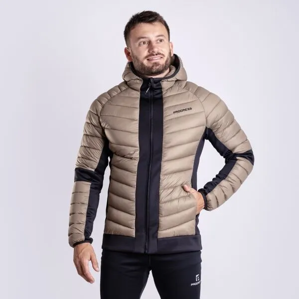 PROGRESS VICHREN Pánska hybridná bunda, hnedá, veľkosť