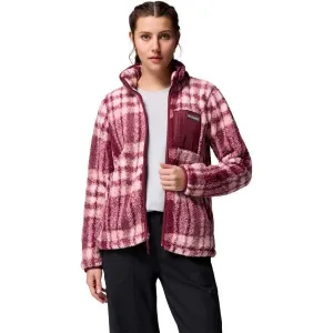 Columbia WEST BEND™ PRINT FULL ZIP II Dámska flísová mikina, vínová, veľkosť