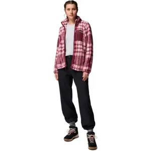 Columbia WEST BEND™ PRINT FULL ZIP II Dámska flísová mikina, vínová, veľkosť