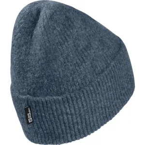 Jack Wolfskin FUZZY BEANIE Unisex zimná čiapka, modrá, veľkosť