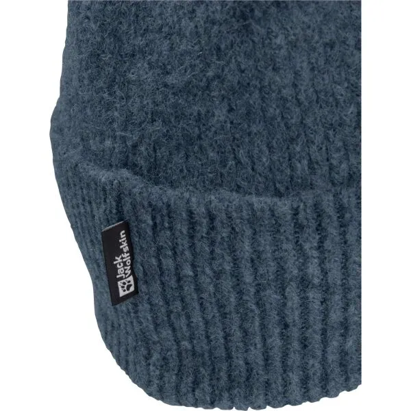 Jack Wolfskin FUZZY BEANIE Unisex zimná čiapka, modrá, veľkosť