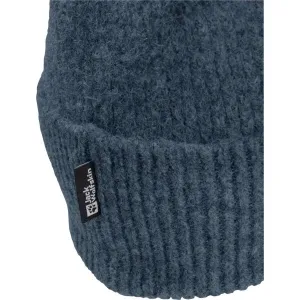 Jack Wolfskin FUZZY BEANIE Unisex zimná čiapka, modrá, veľkosť