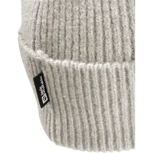 Jack Wolfskin FUZZY BEANIE Unisex zimná čiapka, béžová, veľkosť