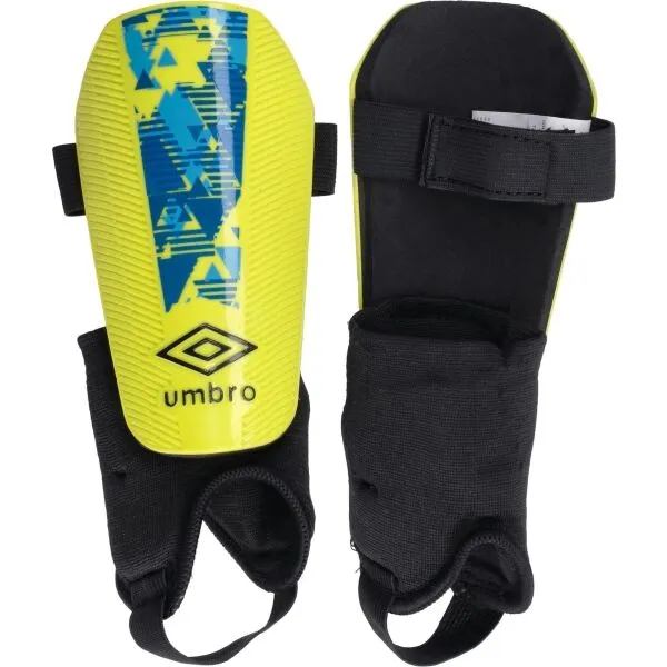 Umbro FORMATION GUARD W/ANKLE JR Juniorské chrániče holení, žltá, veľkosť
