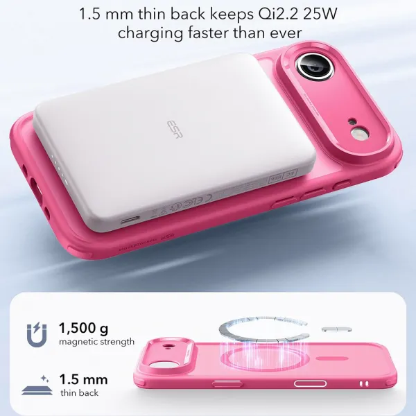 Kryt ESR Classic Hybrid HaloLock MagSafe, iPhone Air, matná ružová