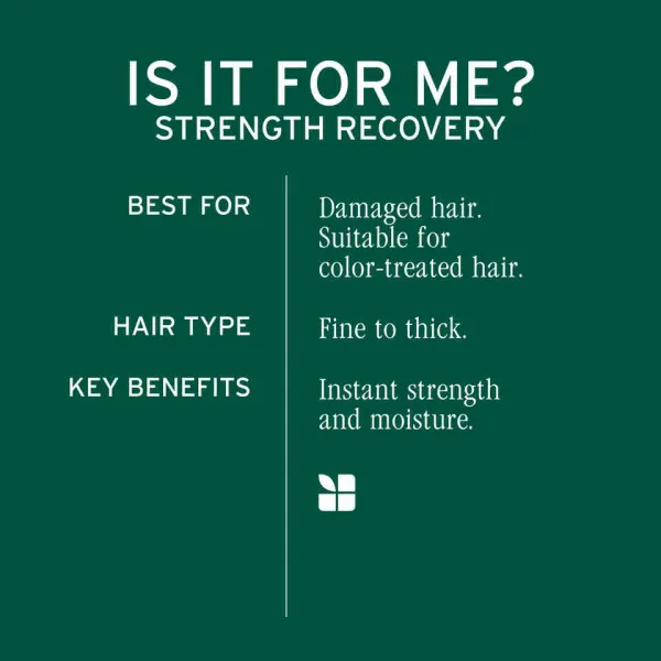 Hĺbkovo regeneračná maska pre poškodené vlasy Biolage Strength Recovery Deep Treatment Mask - 100 ml + darček zadarmo