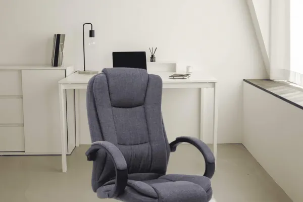 HALMAR Kancelárske kreslo RELAX 2 sivé, látka, sedenie 4–6 hodín denne