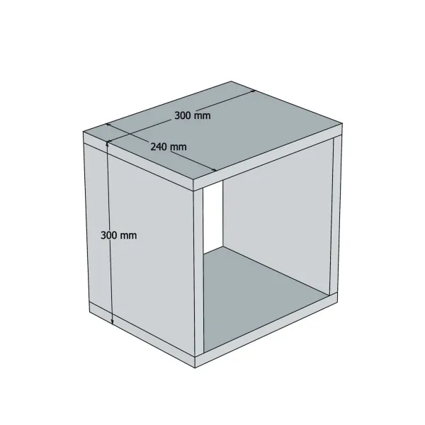 Kalune Design Sada 5 nástěnných polic BOXE modrá