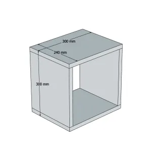 Kalune Design Sada 5 nástěnných polic BOXE modrá