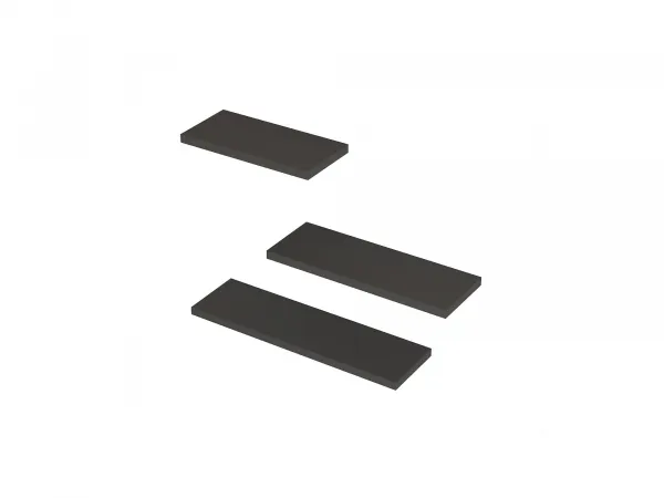 Kalune Design Sada 3 ks nástěnných polic LEILA antracitová