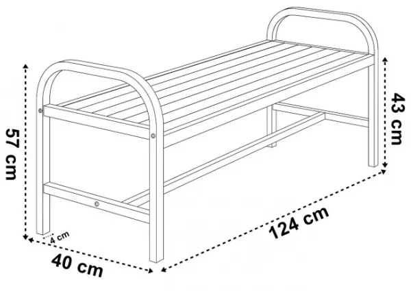 TZB Zahradní lavička Sobo 124 cm černá