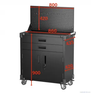 JAKS Dielenský vozík čierny 80 cm