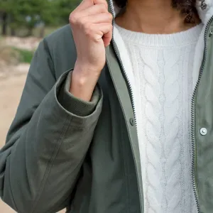 Parka s kapucňou a sherpa podšívkou