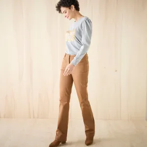 Bootcut nohavice s našitými vreckami