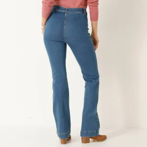 Bootcut džínsy s našitými vreckami