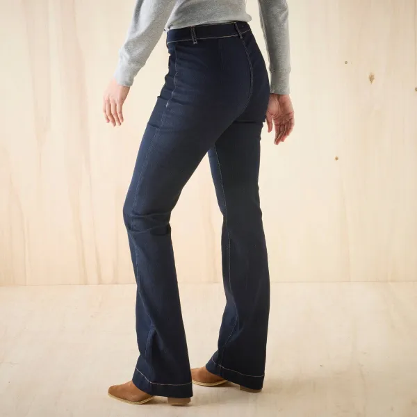 Bootcut džínsy s našitými vreckami